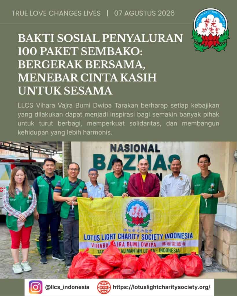 BAKTI SOSIAL PENYALURAN 100 PAKET SEMBAKO: BERGERAK BERSAMA, MENEBAR CINTA KASIH UNTUK SESAMA